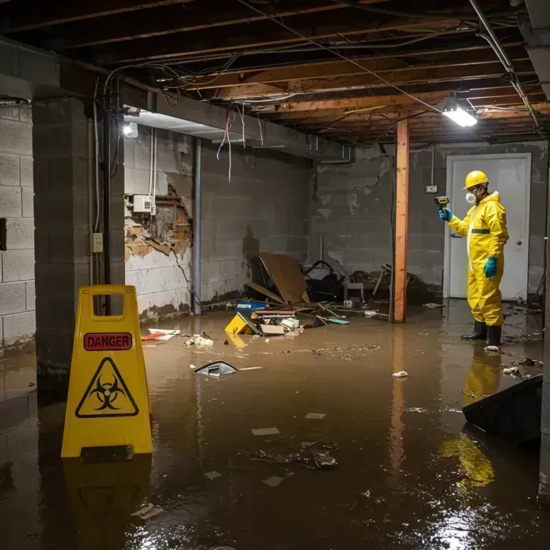 Flooded Basement Electrical Hazard in Glen Carbon, IL Property