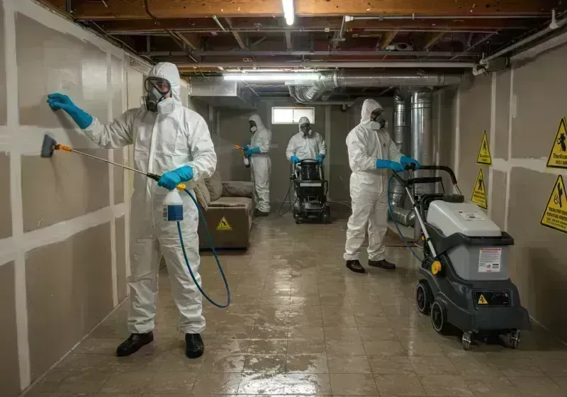 Basement Moisture Removal and Structural Drying process in Glen Carbon, IL